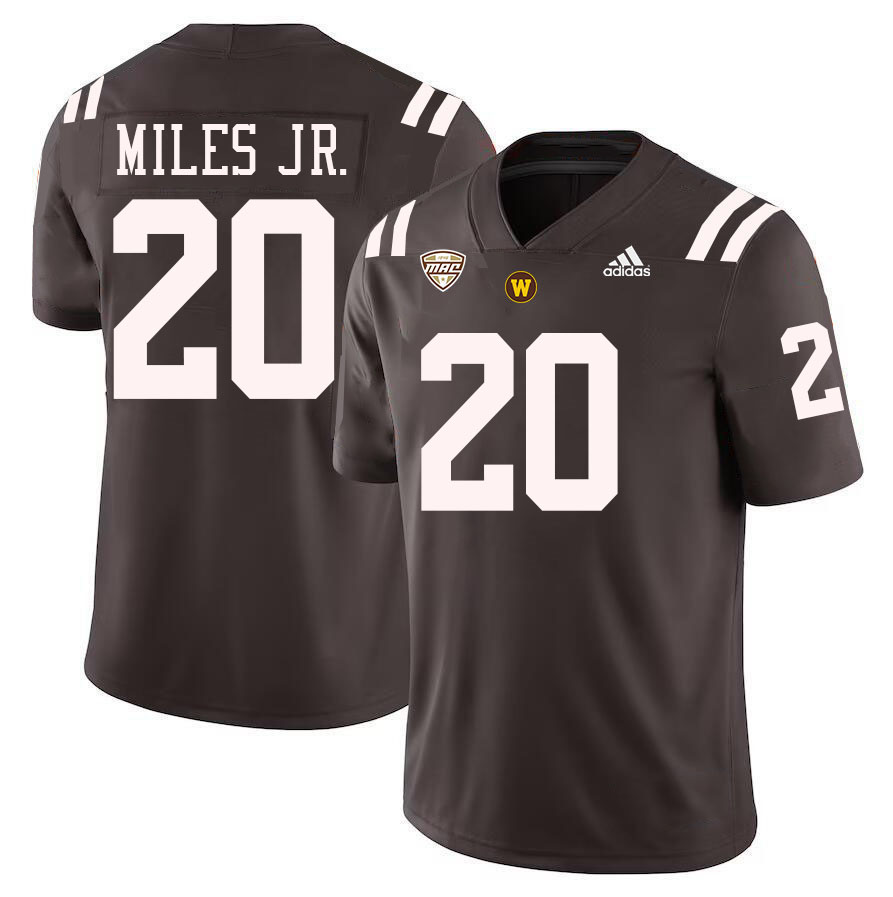 #20 CJ Miles Jr. Western Michigan Broncos College Football Jerseys Stitched-Brown